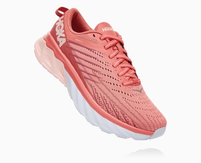 Hoka Treningssko Nettbutikk - HOKA ONE ONE Arahi 4 Dame Korall [NO-51WTRB]